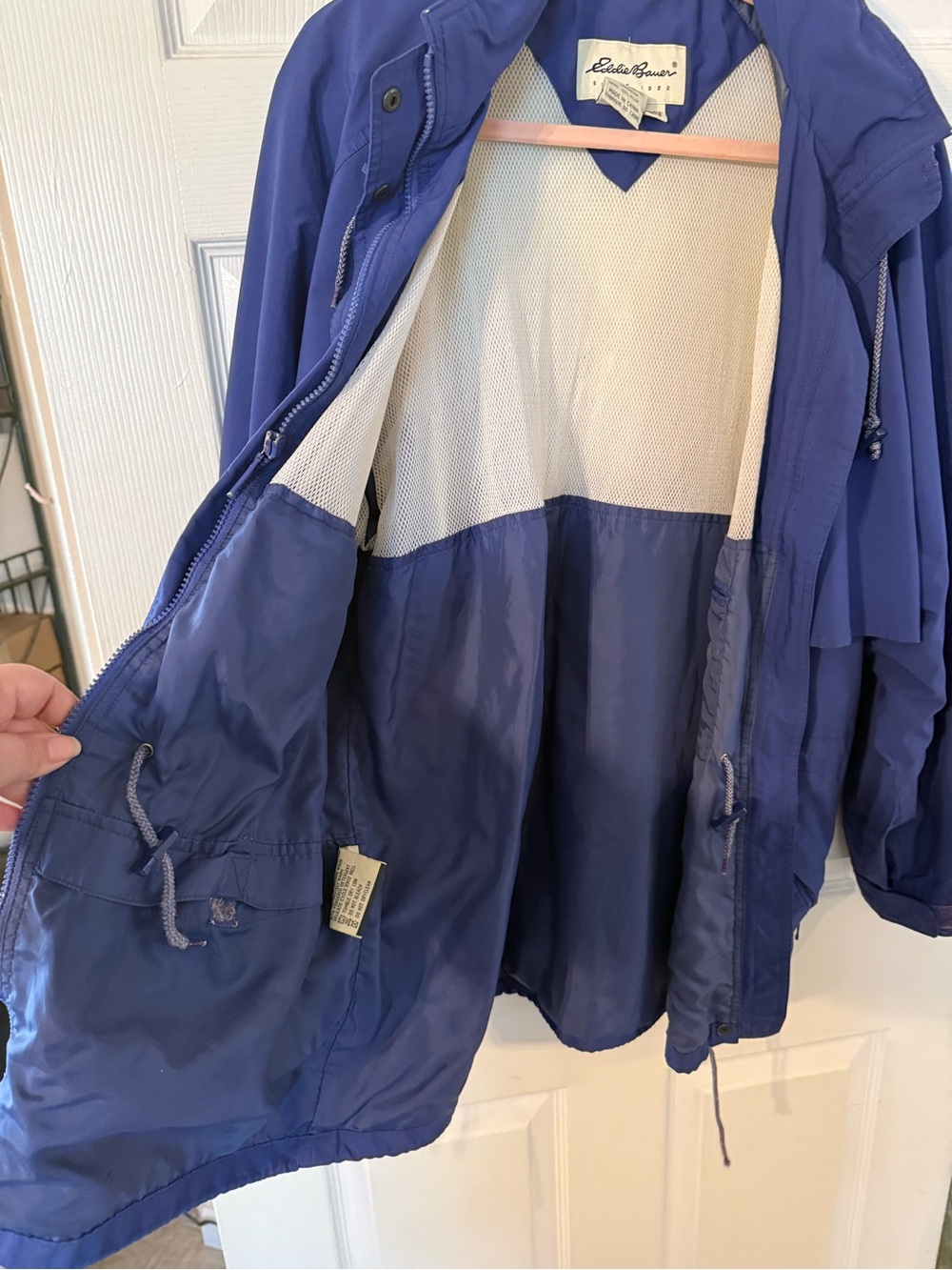 Ladies Blue Eddie Bauer Hooded Utility Jacket (inv# 244) - Picture 6 of 14